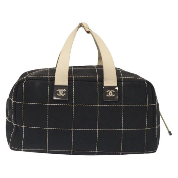 CHANEL Hand Bag Canvas Black CC - Picture 2 of 14